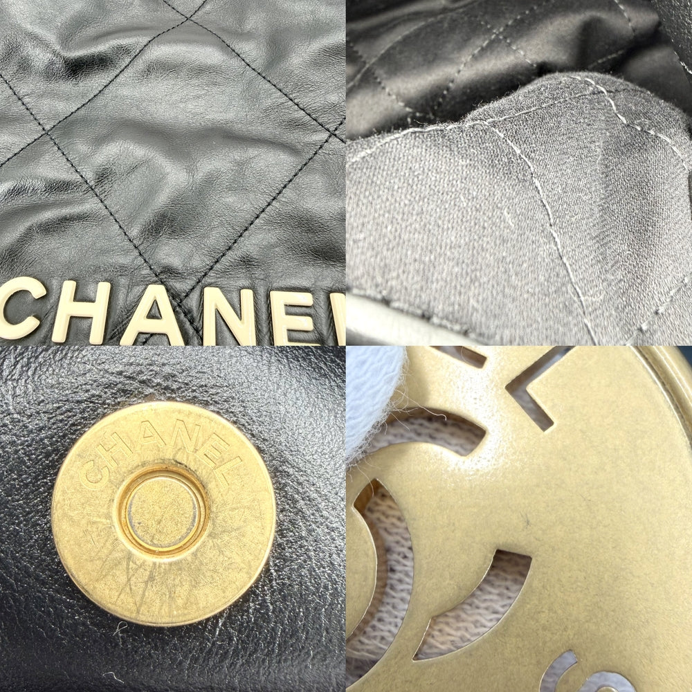 CHANEL シャネル ショルダーバッグ シャネル22 チェーンショルダーバッグ AS3261 レザー ブラック 黒 ゴールド金具 レディース【中古品】