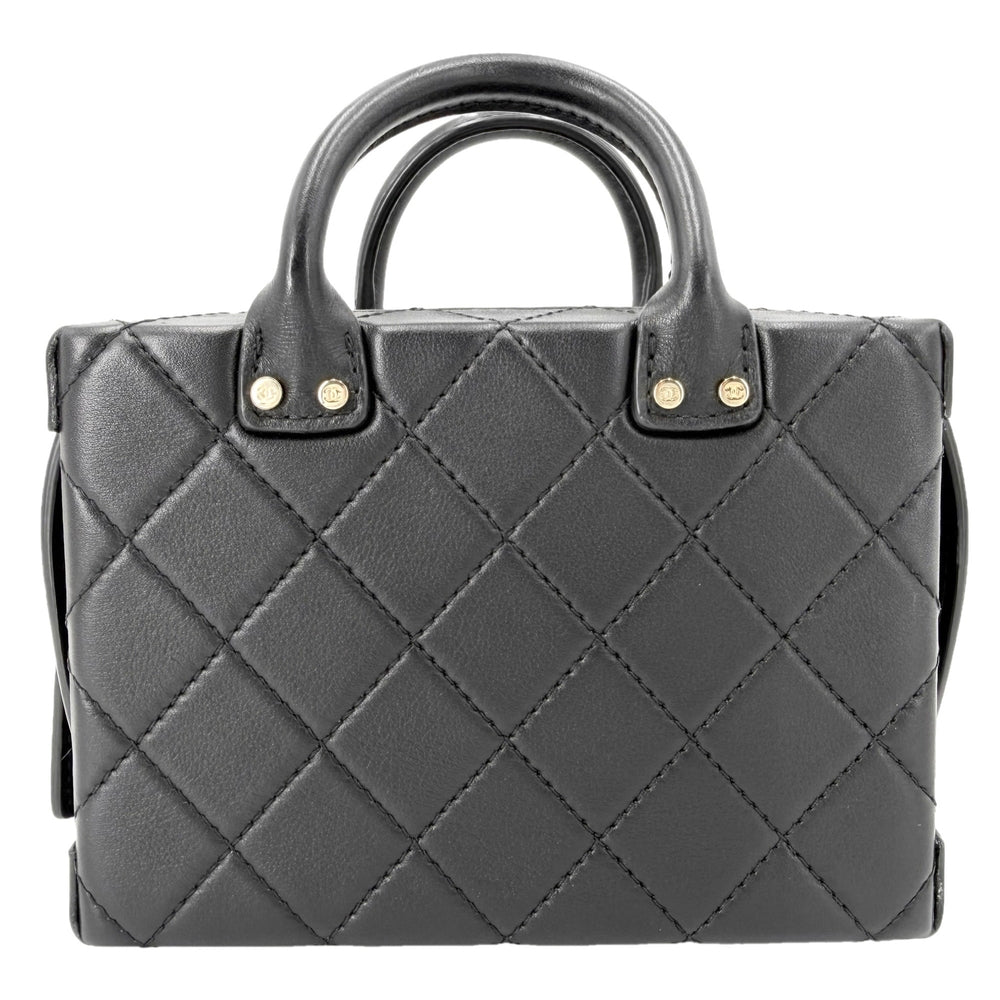 CHANEL シャネル 2WAY マトラッセ ココマーク ショルダーバッグ スモールバニティ AS3344 レザー ブラック 黒 ゴールド金具 レディース【中古品】