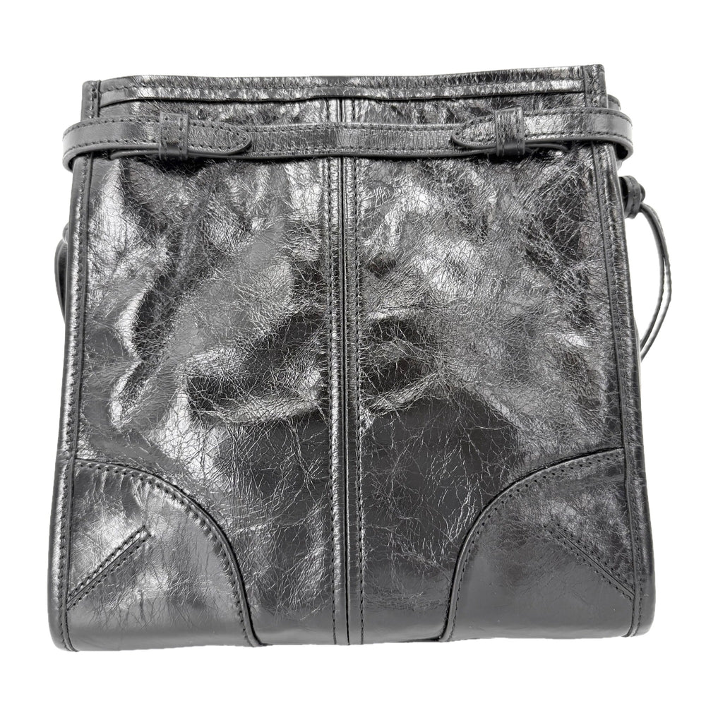 PRADA プラダ ショルダーバッグ ボニー トライアングルロゴ ポシェット 1BH229 レザー ブラック 黒 ゴールド金具 レディース【中古品】