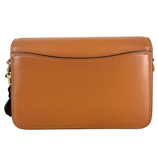 COACH コーチ ハンドバッグ ストゥディオ ショルダーバッグ 19 ウィズパッチ CA136 レザー ブラウン 茶 マルチカラー ゴールド金具 レディース【中古品】