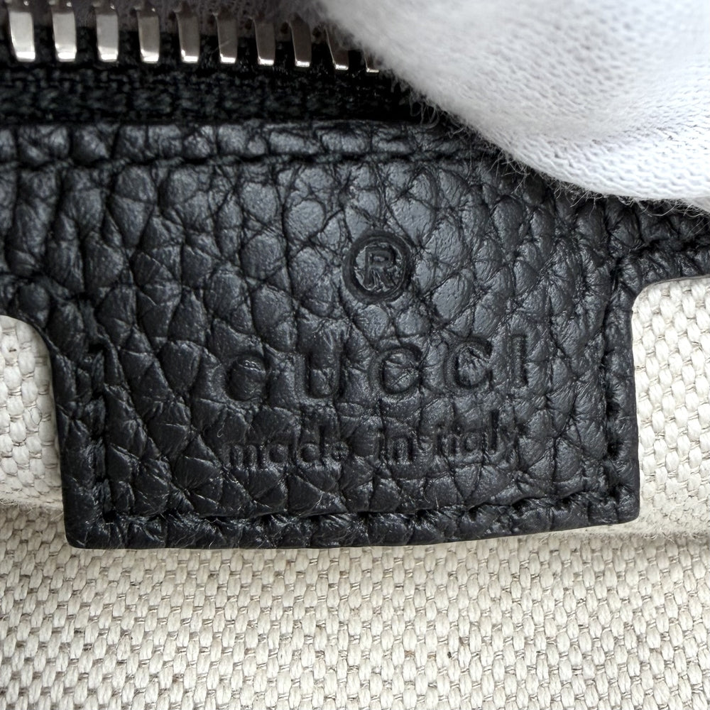 GUCCI グッチ ショルダーバッグ ジャンボGG ミディアム メッセンジャー 2WAY クラッチバッグ セカンドバッグ 696009 レザー ブラック 黒 シルバー金具 メンズ【中古品】
