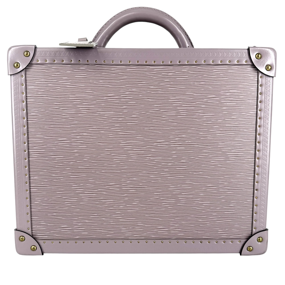 LOUIS VUITTON ルイヴィトン トランク コトヴィル35 スペシャルオーダー エピレザー パープル 紫
 ゴールド金具 レディース【中古品】