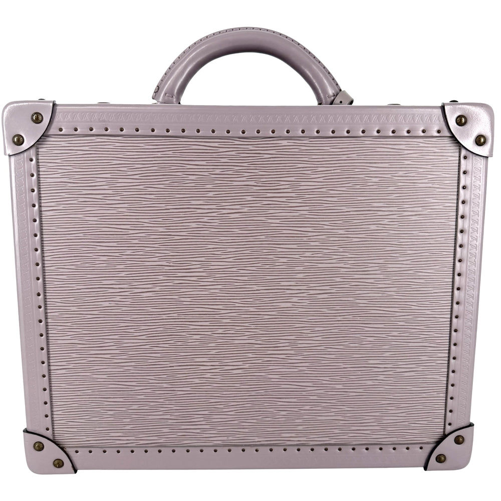 LOUIS VUITTON ルイヴィトン トランク コトヴィル35 スペシャルオーダー エピレザー パープル 紫
 ゴールド金具 レディース【中古品】