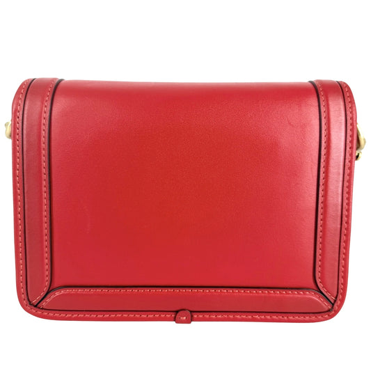 COACH コーチ ショルダーバッグ ヒーロー ホース&キャリッジ クロスボディ C8441 レザー レッド 赤 ゴールド金具 レディース【中古品】