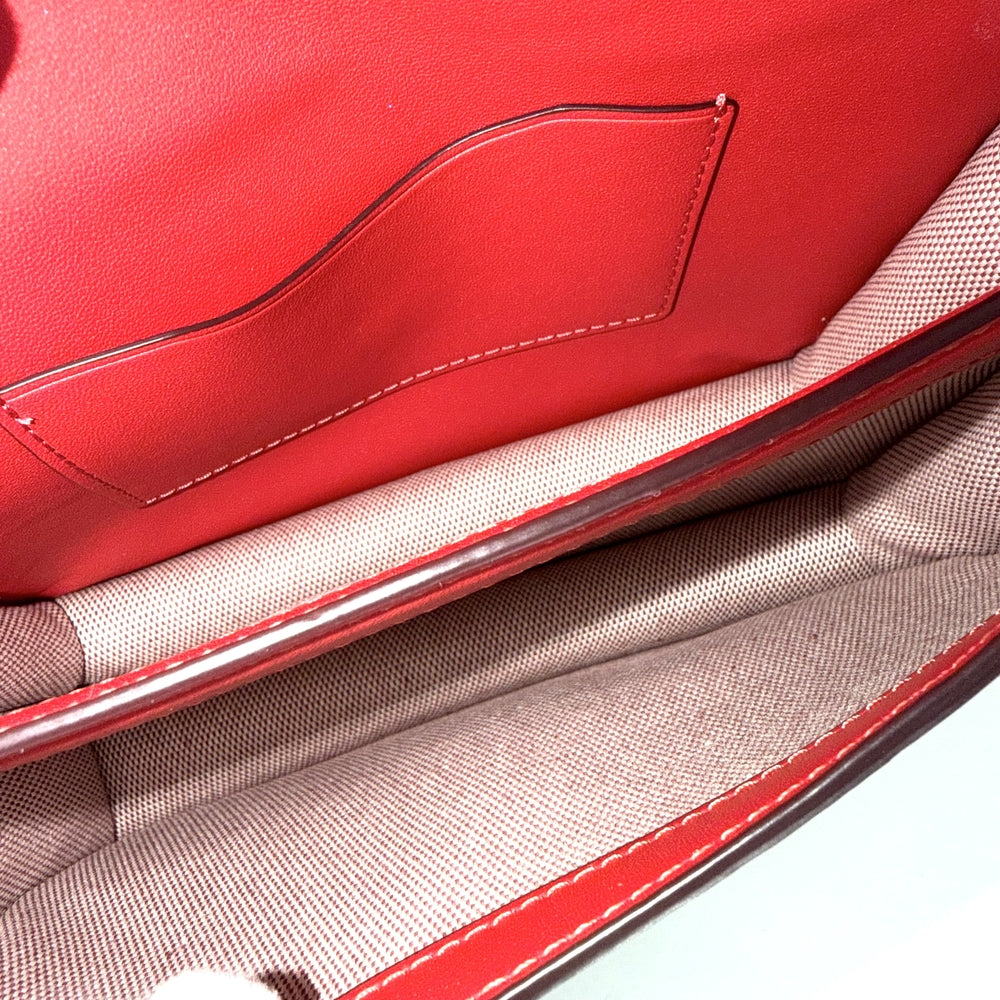 COACH コーチ ショルダーバッグ ヒーロー ホース&キャリッジ クロスボディ C8441 レザー レッド 赤 ゴールド金具 レディース【中古品】