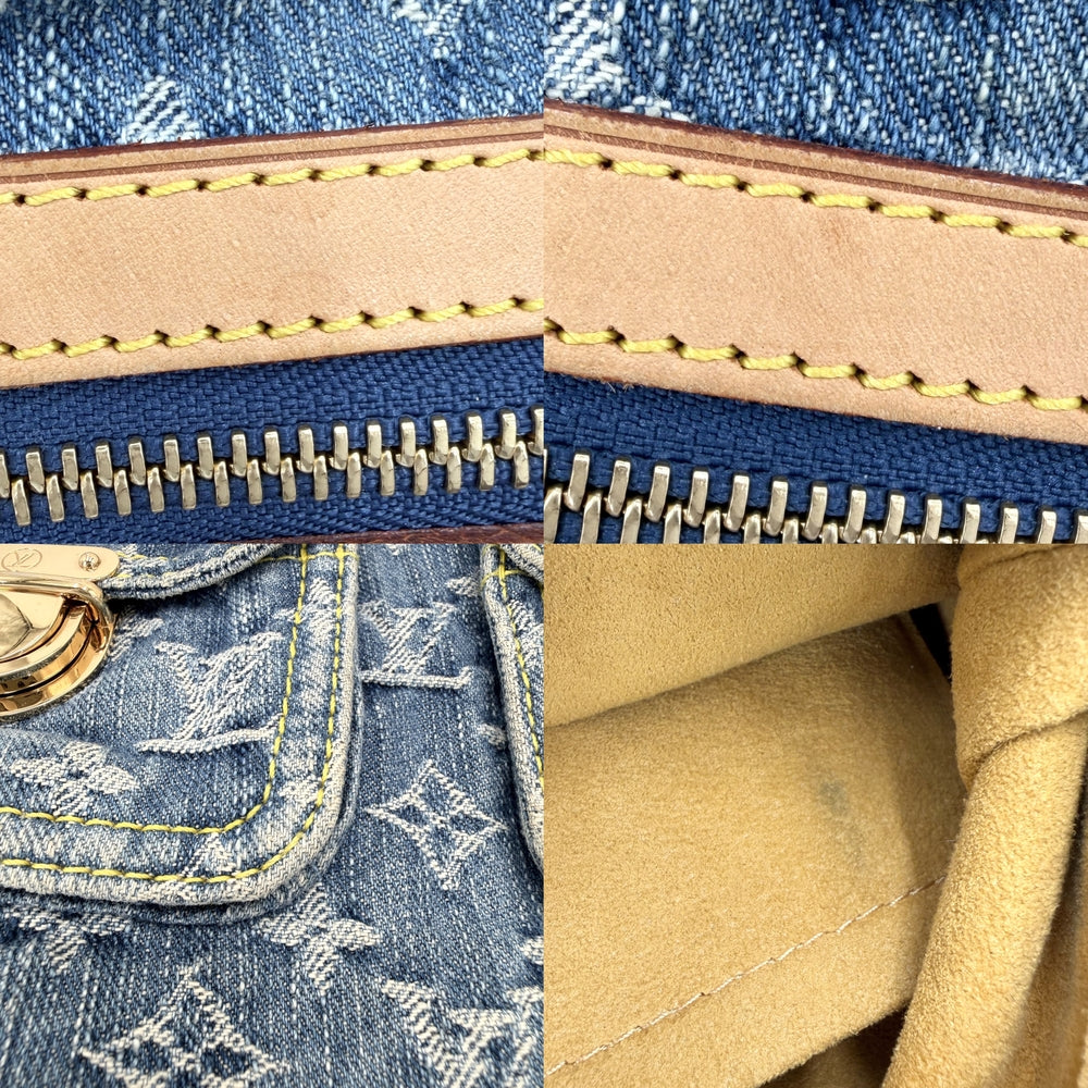 LOUIS VUITTON ルイヴィトン ショルダーバッグ バギーPM ハンドバッグ M95049 モノグラムデニム ブルー 青 ゴールド金具 レディース【中古品】