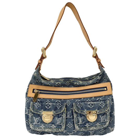 LOUIS VUITTON ルイヴィトン ショルダーバッグ バギーPM ハンドバッグ M95049 モノグラムデニム ブルー 青 ゴールド金具 レディース【中古品】