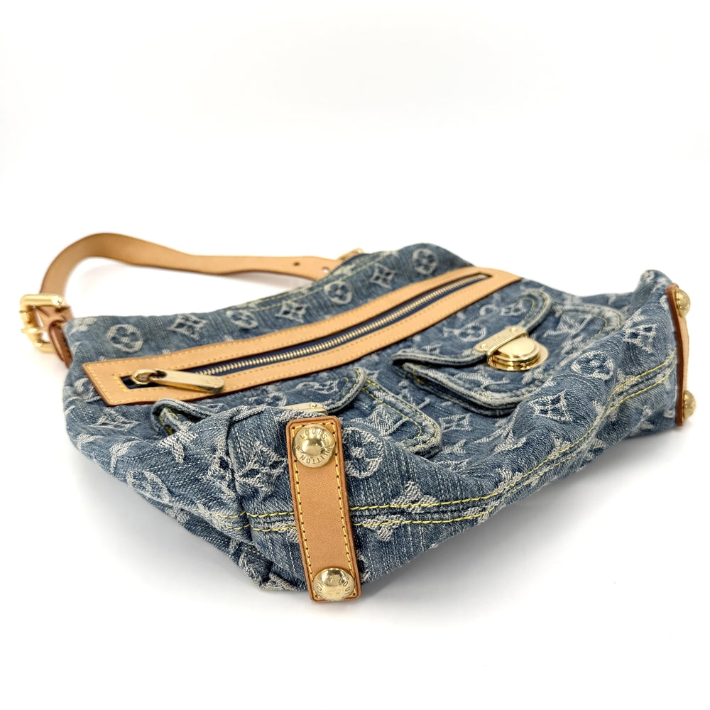 LOUIS VUITTON ルイヴィトン ショルダーバッグ バギーPM ハンドバッグ M95049 モノグラムデニム ブルー 青 ゴールド金具 レディース【中古品】
