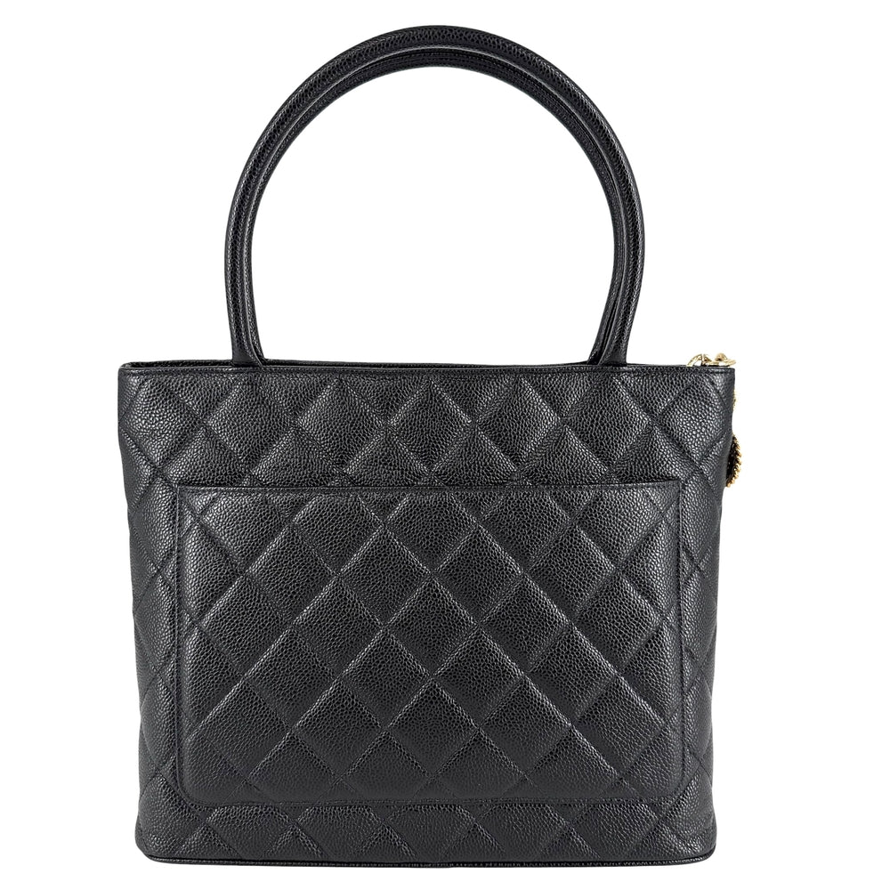 CHANEL シャネル トートバッグ マトラッセ 復刻トート ココマーク A01804 キャビアスキン ブラック 黒 ゴールド金具 レディース【中古品】