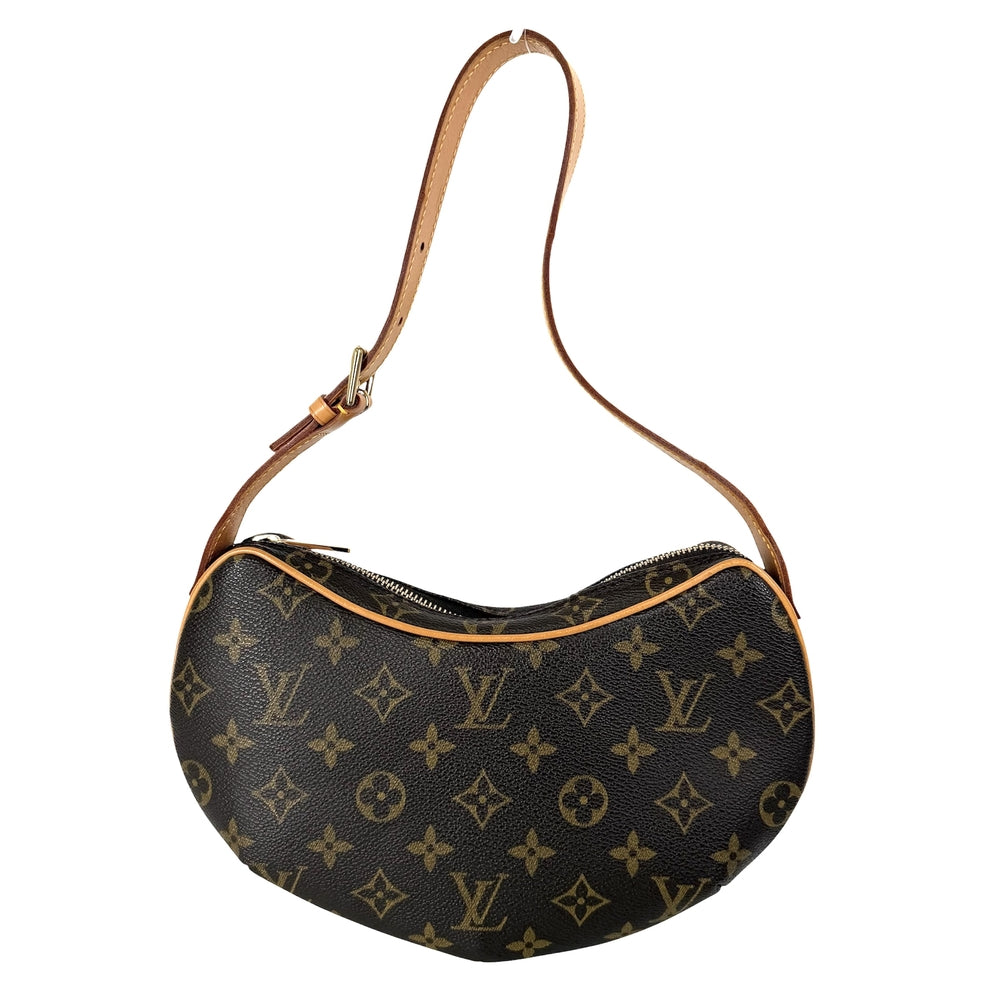 LOUIS VUITTON ルイヴィトン ショルダーバッグ ポシェットクロワッサン M51510 モノグラムキャンバス ブラウン 茶 ゴールド金具 レディース【中古品】