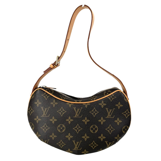 LOUIS VUITTON ルイヴィトン ショルダーバッグ ポシェットクロワッサン M51510 モノグラムキャンバス ブラウン 茶 ゴールド金具 レディース【中古品】