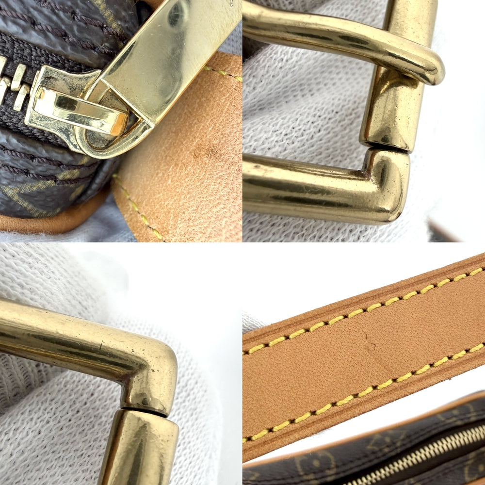 LOUIS VUITTON ルイヴィトン ショルダーバッグ ポシェットクロワッサン M51510 モノグラムキャンバス ブラウン 茶 ゴールド金具 レディース【中古品】