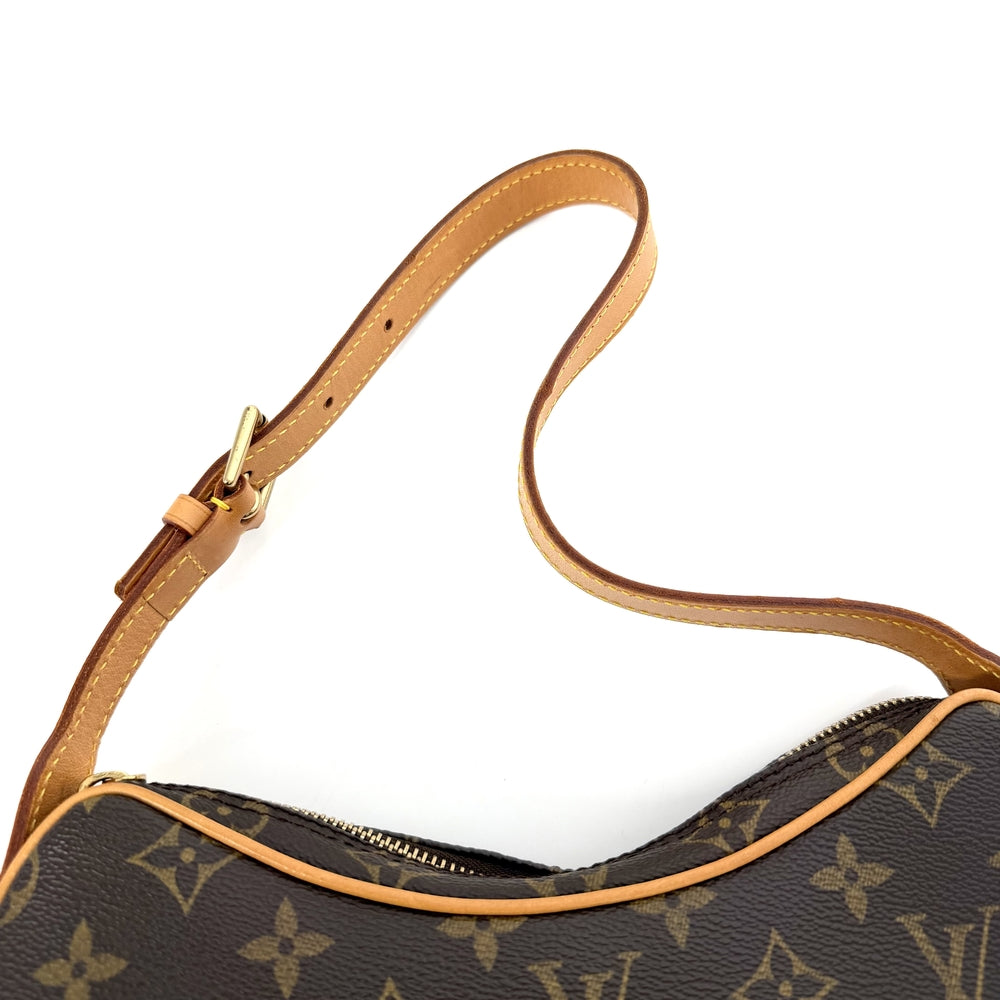 LOUIS VUITTON ルイヴィトン ショルダーバッグ ポシェットクロワッサン M51510 モノグラムキャンバス ブラウン 茶 ゴールド金具 レディース【中古品】