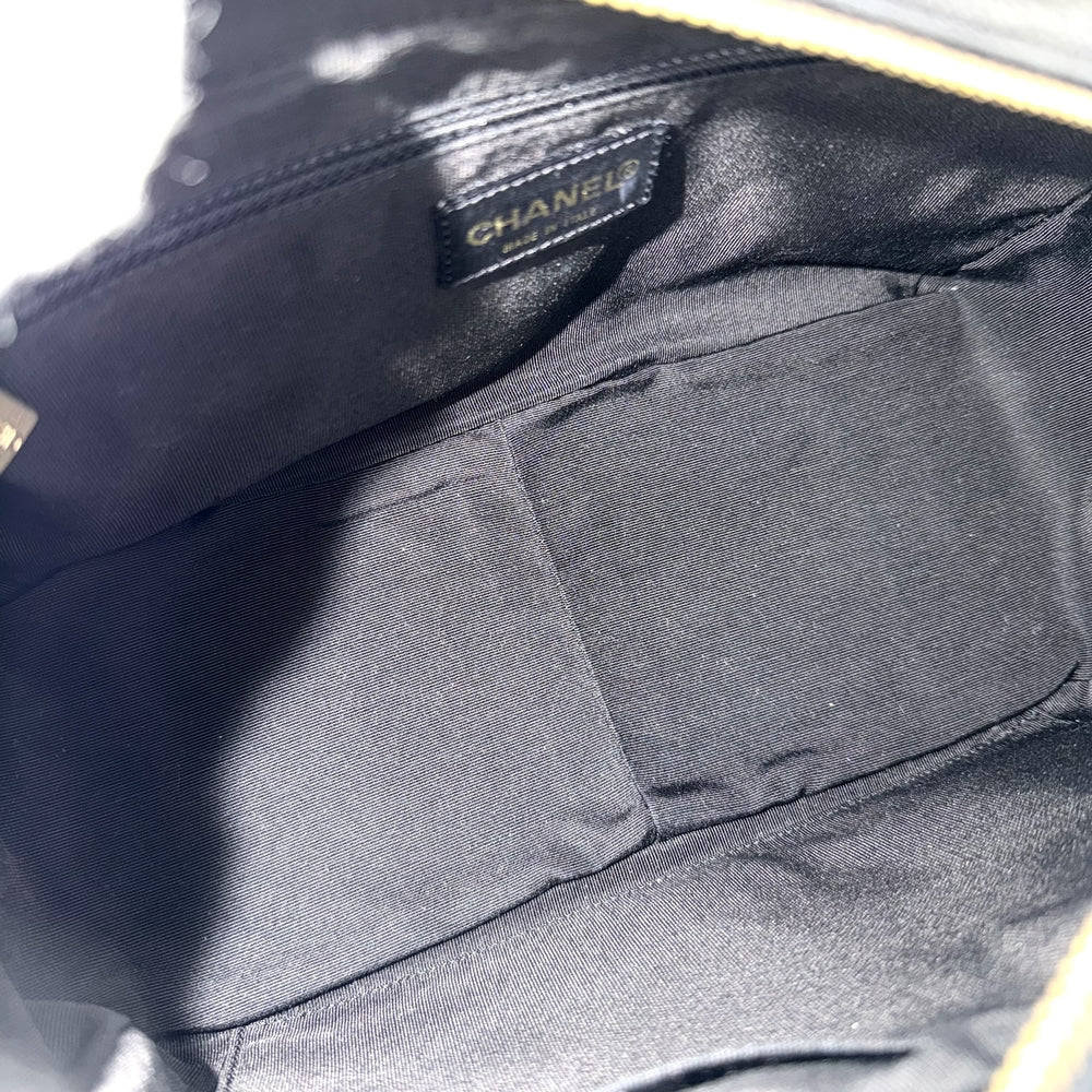 CHANEL シャネル トートバッグ PTT マトラッセ チェーンハンドバッグ ココマーク A18004 キャビアスキン ブラック 黒 ゴールド金具 レディース【中古品】