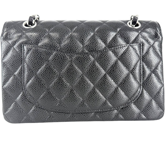 CHANEL シャネル ショルダーバッグ マトラッセ23 ダブルチェーン ダブルフラップ ココマーク ターンロック キャビアスキン ブラック 黒 シルバー金具 レディース【中古品】