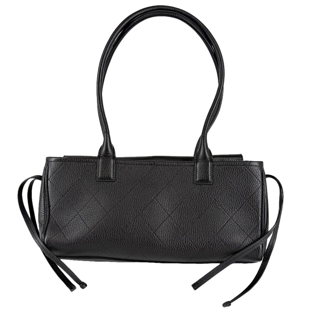 CHANEL シャネル トートバッグ スモール ショッピングバッグ ココマーク グレインド カーフスキン ブラック 黒 ゴールド金具 レディース【中古品】