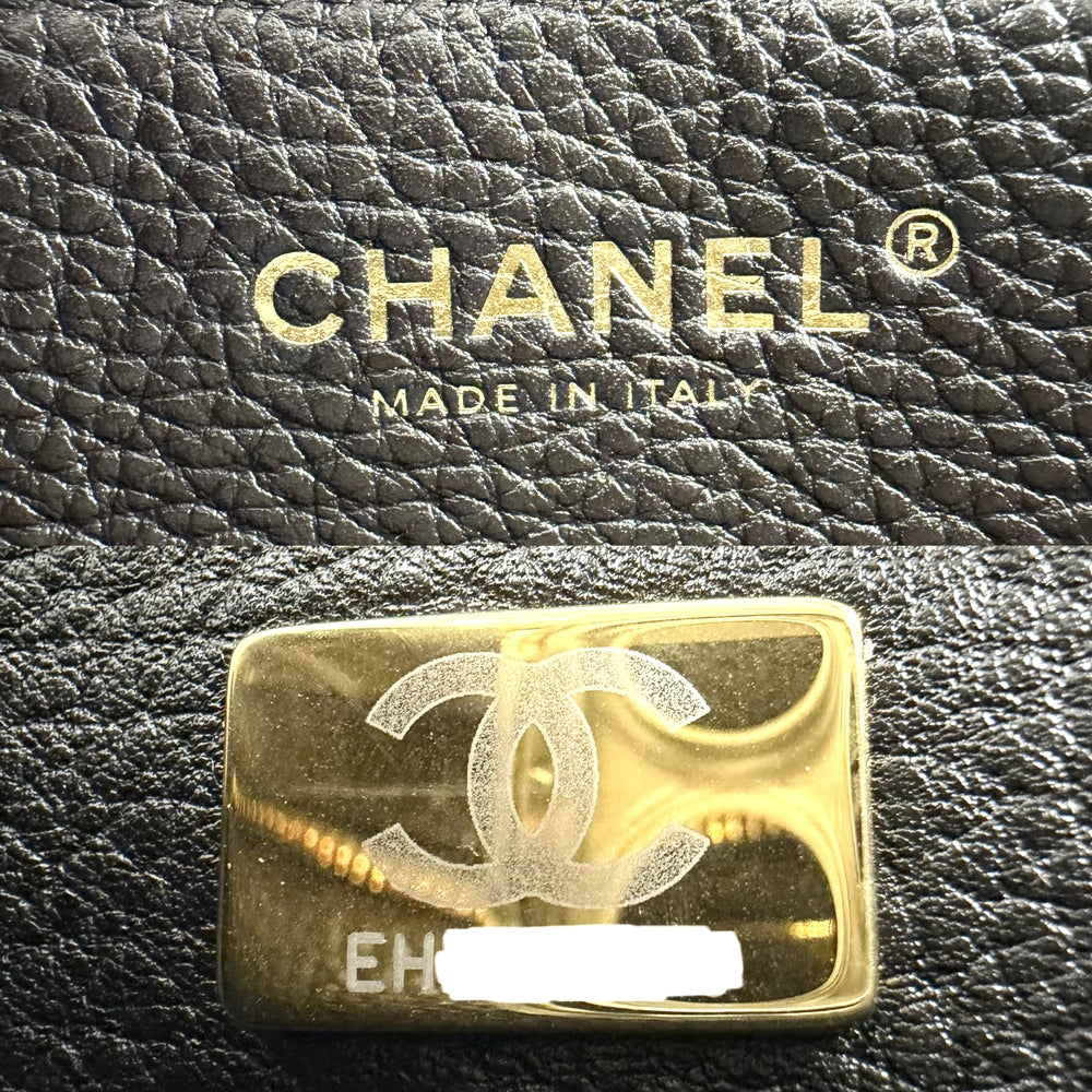 CHANEL シャネル トートバッグ スモール ショッピングバッグ ココマーク グレインド カーフスキン ブラック 黒 ゴールド金具 レディース【中古品】