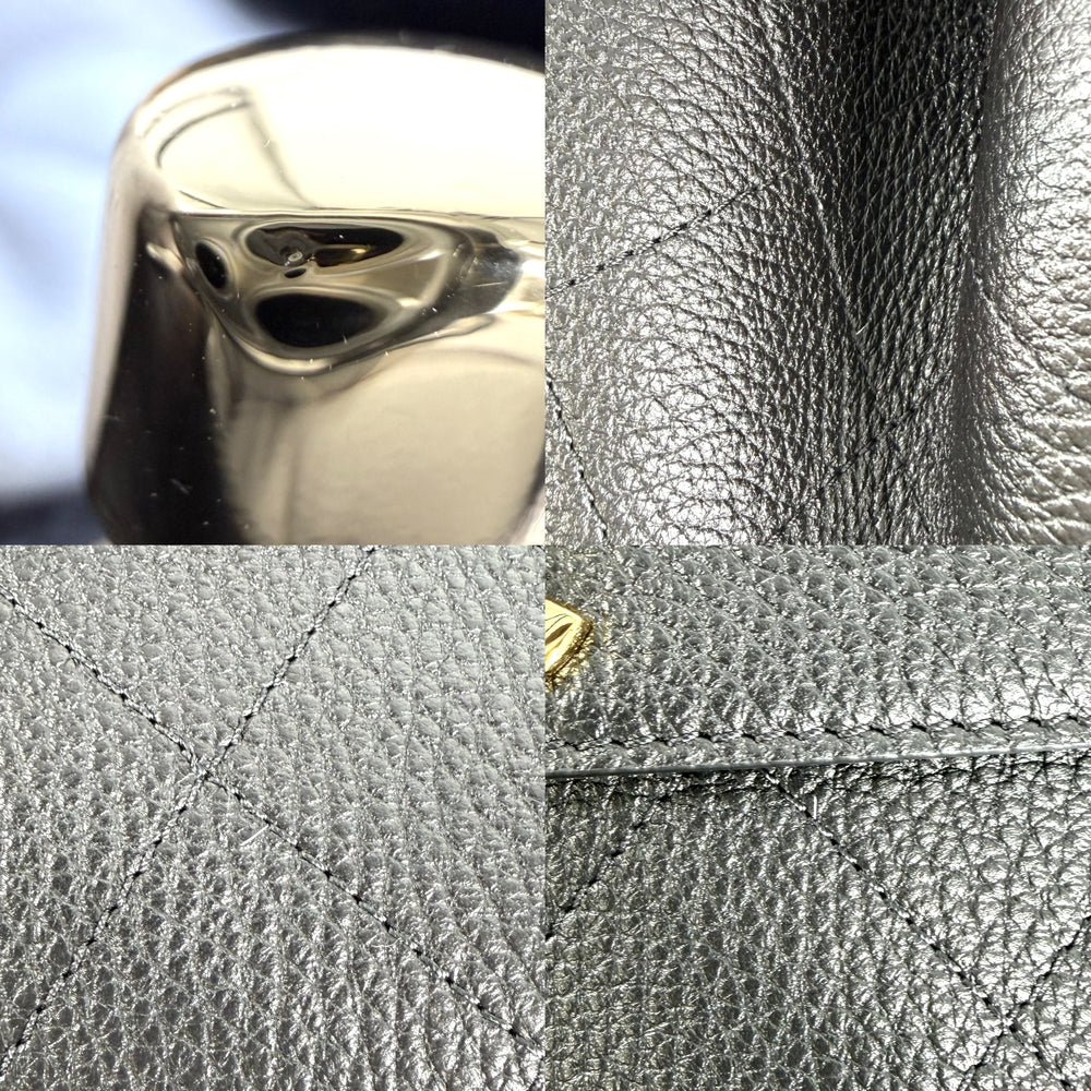 CHANEL シャネル トートバッグ スモール ショッピングバッグ ココマーク グレインド カーフスキン ブラック 黒 ゴールド金具 レディース【中古品】