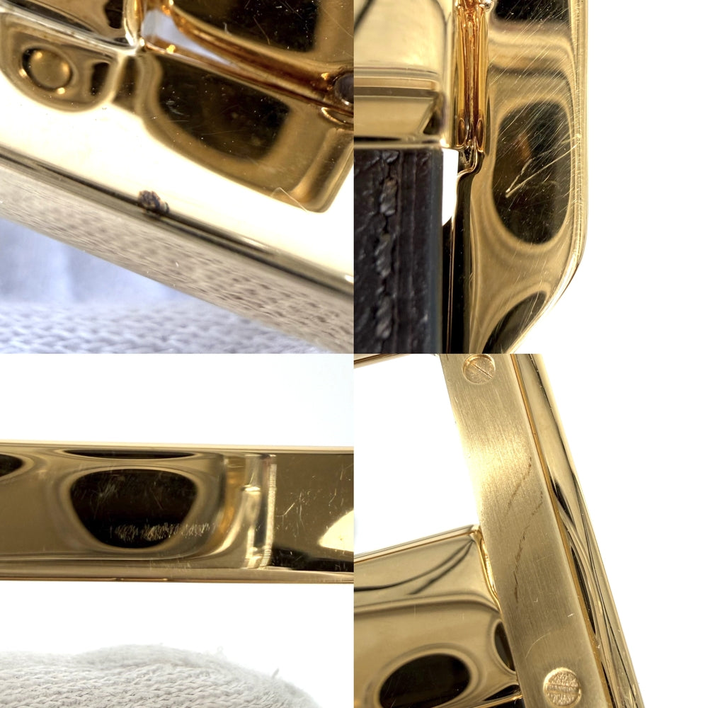CARTIER カルティエ ベルト サントス　ドゥ　カルティエ リバーシブル ファッションアイテム レザー ブラック 黒 ブラウン 茶 ゴールド金具 メンズ【中古品】