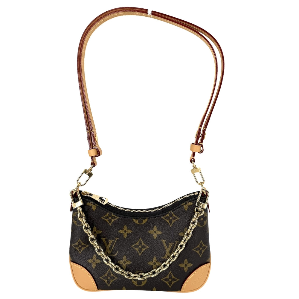 LOUIS VUITTON ルイヴィトン 2WAY ナノ･ブーローニュ ハンドバッグ ショルダーバッグ M25519 モノグラムキャンバス ブラウン 茶 ゴールド金具 レディース【中古品】