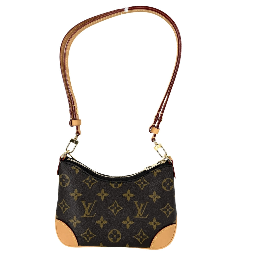 LOUIS VUITTON ルイヴィトン 2WAY ナノ･ブーローニュ ハンドバッグ ショルダーバッグ M25519 モノグラムキャンバス ブラウン 茶 ゴールド金具 レディース【中古品】