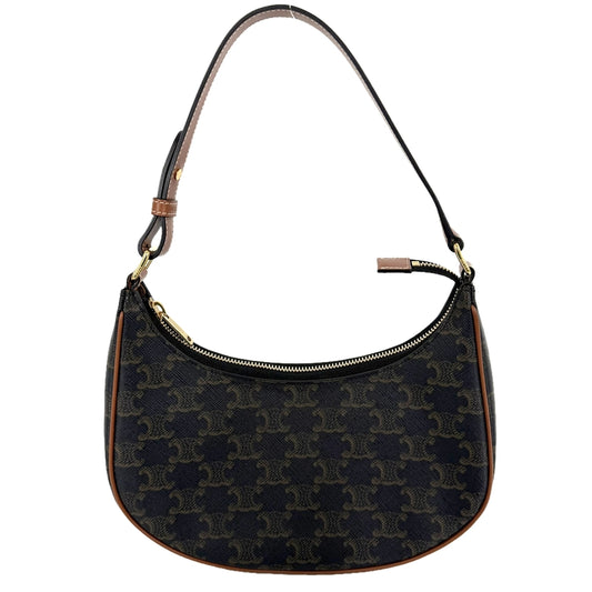 CELINE セリーヌ ハンドバッグ アヴァ トリオンフ ワンハンドル トリオンフキャンバス カーフスキン ブラウン 茶 ゴールド金具 レディース【中古品】