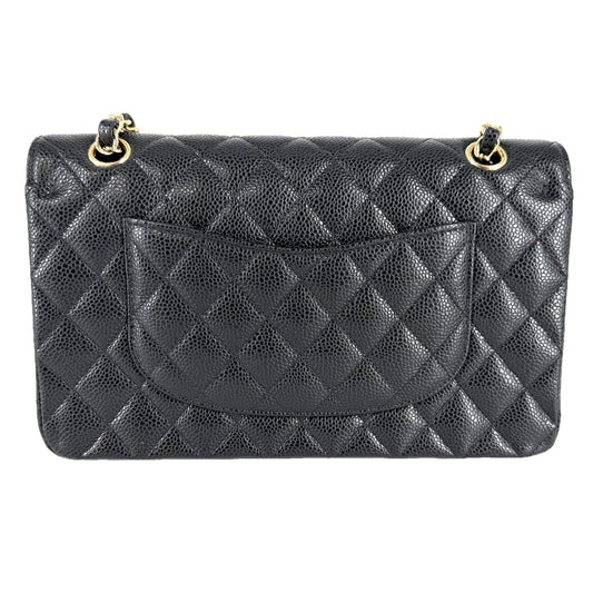 CHANEL シャネル ショルダーバッグ マトラッセ25 ダブルチェーン ダブルフラップ ココマーク ターンロック キャビアスキン ブラック 黒 ゴールド金具 レディース【中古品】