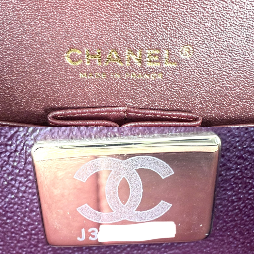 CHANEL シャネル ショルダーバッグ マトラッセ25 ダブルチェーン ダブルフラップ ココマーク ターンロック キャビアスキン ブラック 黒 ゴールド金具 レディース【中古品】