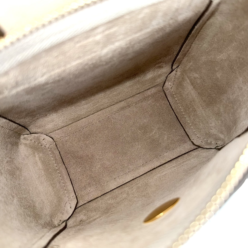 CELINE セリーヌ 2WAY ピコ ベルトバッグ ハンドバッグ ショルダーバッグ ミニバッグ レザー ベージュ ゴールド金具 レディース【中古品】
