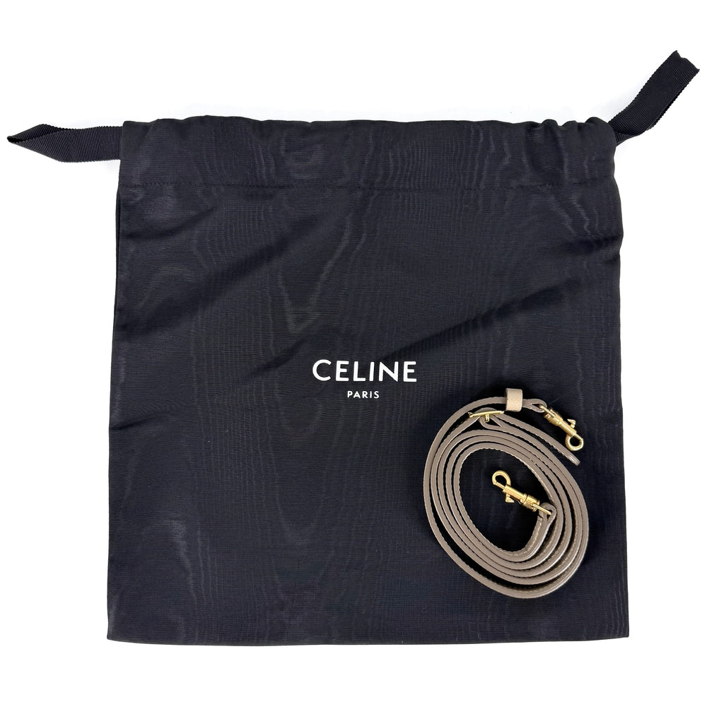 CELINE セリーヌ 2WAY ピコ ベルトバッグ ハンドバッグ ショルダーバッグ ミニバッグ レザー ベージュ ゴールド金具 レディース【中古品】