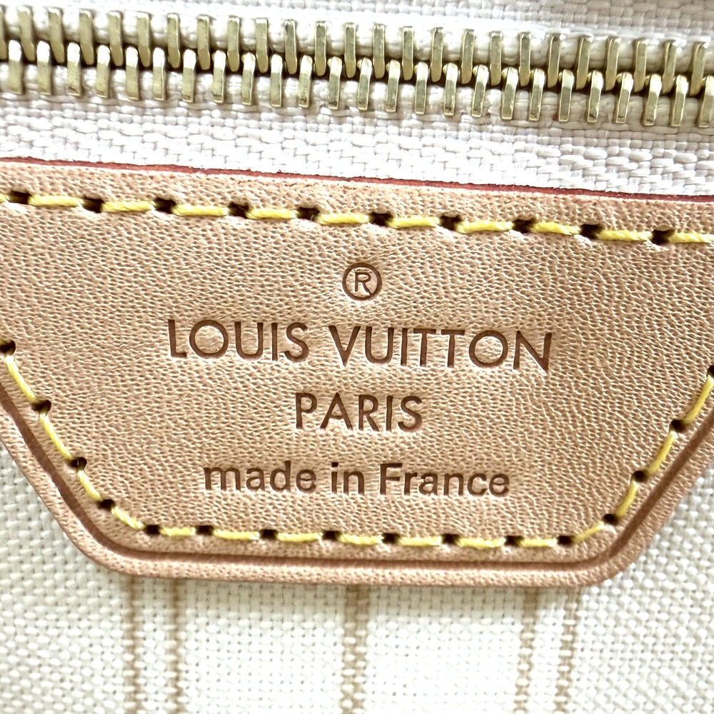 LOUIS VUITTON ルイヴィトン トートバッグ ネヴァーフルMM N51107 ダミエ･アズール ホワイト 白 ゴールド金具 レディース【中古品】