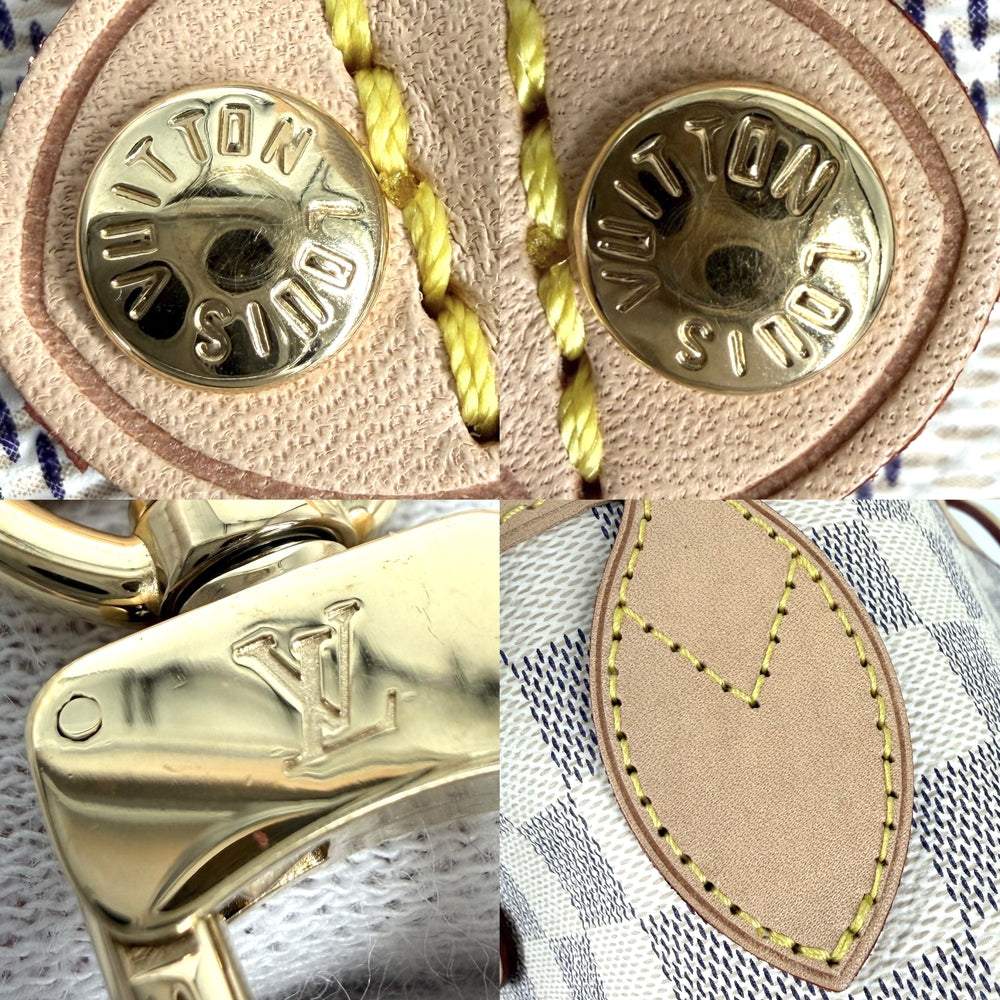 LOUIS VUITTON ルイヴィトン トートバッグ ネヴァーフルMM N51107 ダミエ･アズール ホワイト 白 ゴールド金具 レディース【中古品】