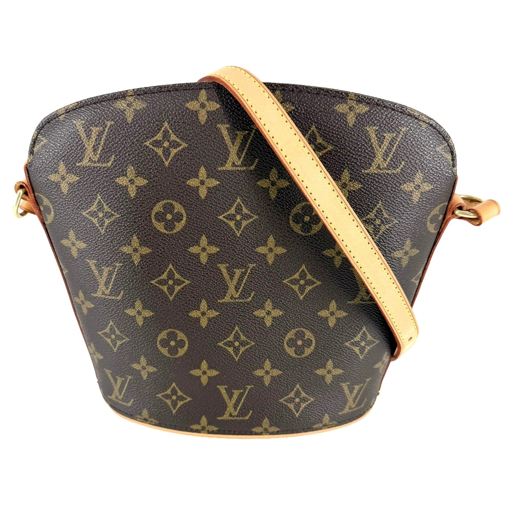 LOUIS VUITTON ルイヴィトン ショルダーバッグ ドルーオ M51290 モノグラムキャンバス ブラウン 茶 ゴールド金具 レディース【中古品】