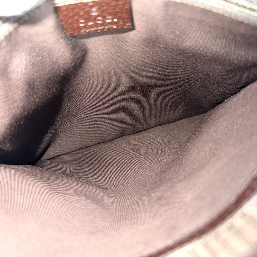 GUCCI グッチ ショルダーバッグ シェリーライン 27639 GGキャンバス レザー ベージュ シルバー金具 メンズ【中古品】