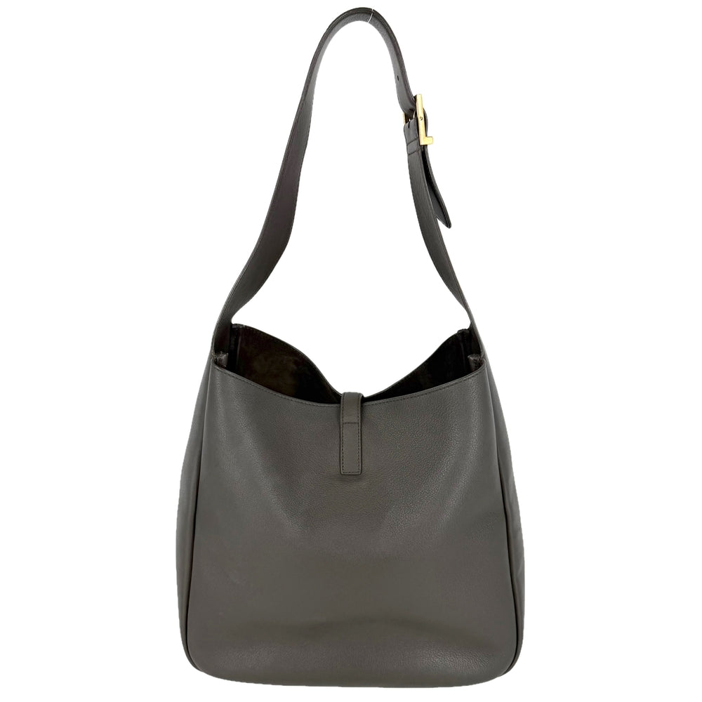 SAINT LAURENT PARIS サンローランパリ トートバッグ LE 5 A 7 ソフト ラージ 大容量 ホーボー 753837 レザー ブラウン系 ゴールド金具 レディース【中古品】