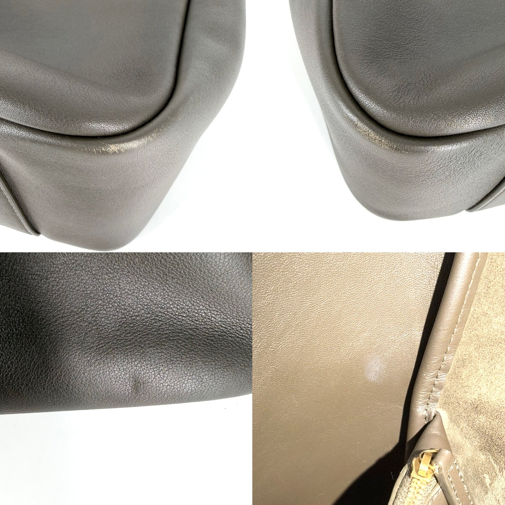 SAINT LAURENT PARIS サンローランパリ トートバッグ LE 5 A 7 ソフト ラージ 大容量 ホーボー 753837 レザー ブラウン系 ゴールド金具 レディース【中古品】