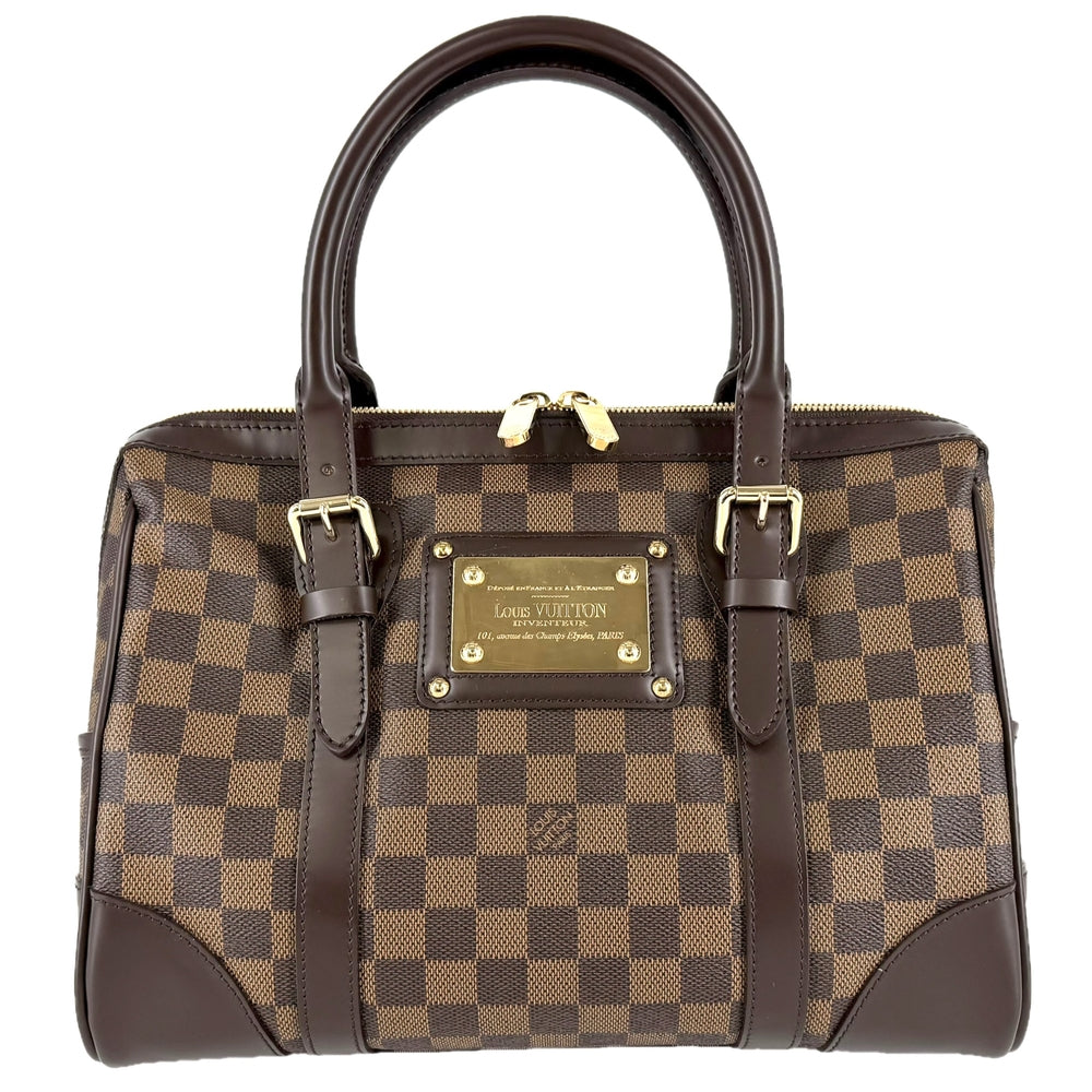 LOUIS VUITTON ルイヴィトン ハンドバッグ ダミエ バークレー ボストンバッグ N52000 ブラウン 茶 ゴールド金具 レディース【中古品】