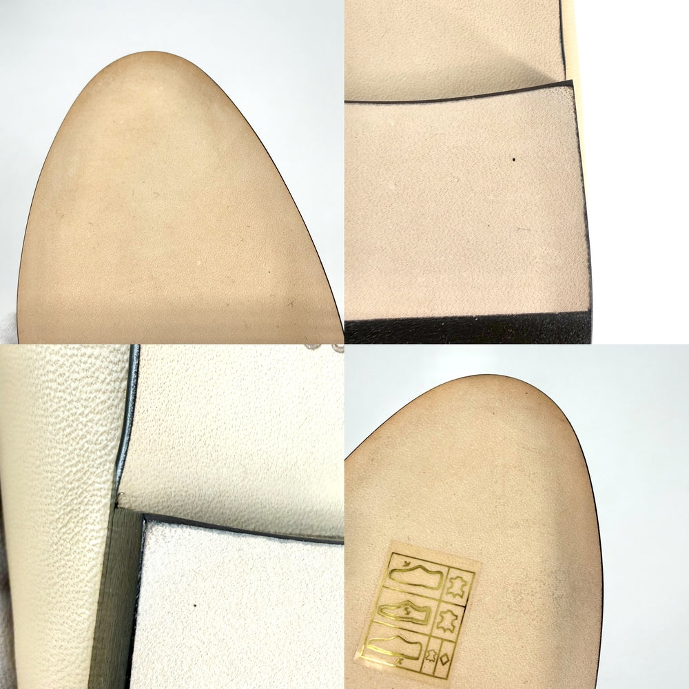 CHANEL シャネル パンプス バレリーナ バイカラー バレエシューズ フラットシューズ 靴 ココマーク リボン 35 1/2サイズ 約22.5cm G02819 オールシーズン レザー ベージュ ブラック 黒 レディース【中古品】