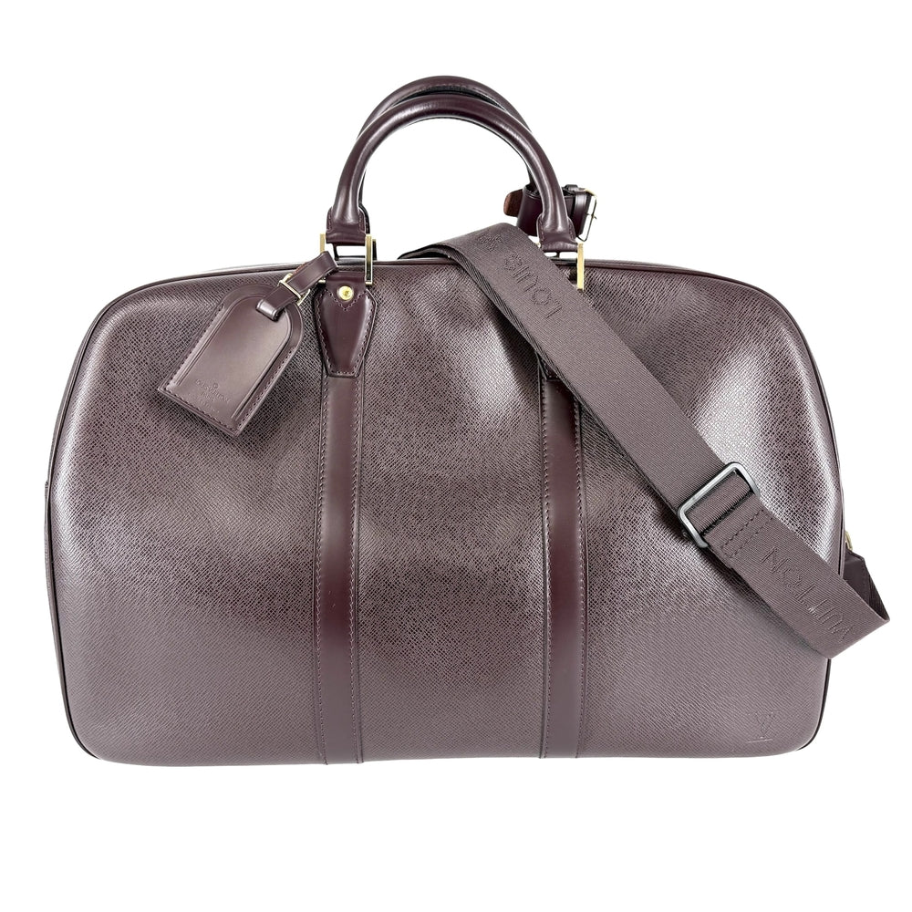 LOUIS VUITTON ルイヴィトン ボストンバッグ ケンダルPM トラベルバッグ 旅行バッグ アカジュー M30126 タイガ ワインレッド ゴールド金具 ユニセックス【中古品】