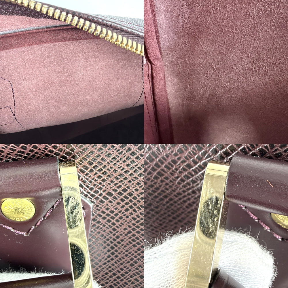 LOUIS VUITTON ルイヴィトン ボストンバッグ ケンダルPM トラベルバッグ 旅行バッグ アカジュー M30126 タイガ ワインレッド ゴールド金具 ユニセックス【中古品】