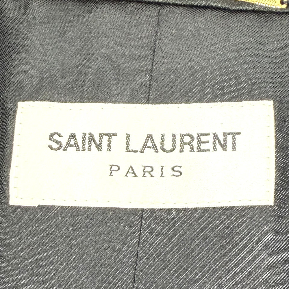 SAINT LAURENT PARIS サンローランパリ アウター タキシードドレス ロングコート チェスターコート アパレル 服 38 ブラック 黒 秋 冬 ウール レディース【中古品】