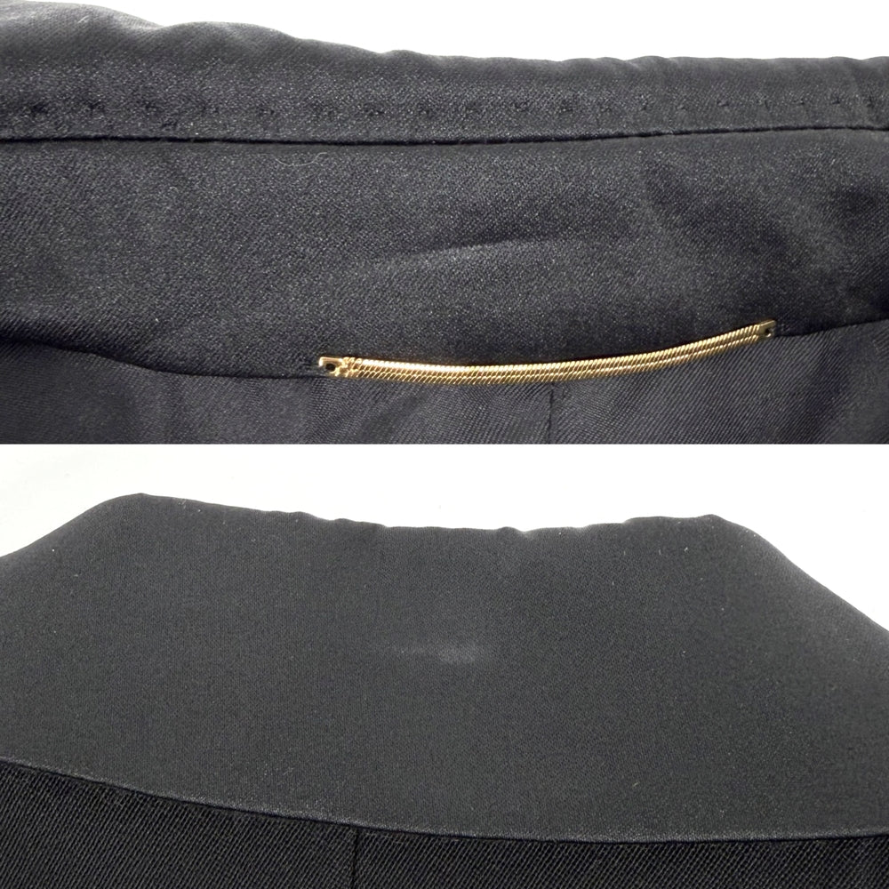 SAINT LAURENT PARIS サンローランパリ アウター タキシードドレス ロングコート チェスターコート アパレル 服 38 ブラック 黒 秋 冬 ウール レディース【中古品】