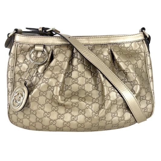 GUCCI グッチ ハンドバッグ スーキー グッチシマ メタリック ホーボーバッグ トートバッグ 296834 レザー ゴールド ゴールド金具 レディース【中古品】