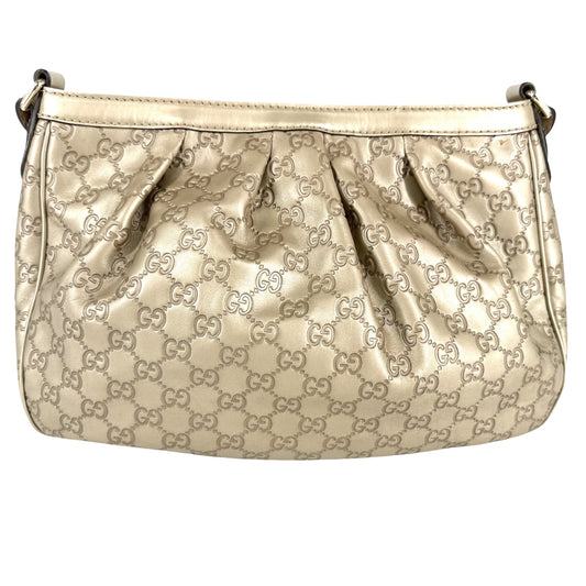 GUCCI グッチ ハンドバッグ スーキー グッチシマ メタリック ホーボーバッグ トートバッグ 296834 レザー ゴールド ゴールド金具 レディース【中古品】
