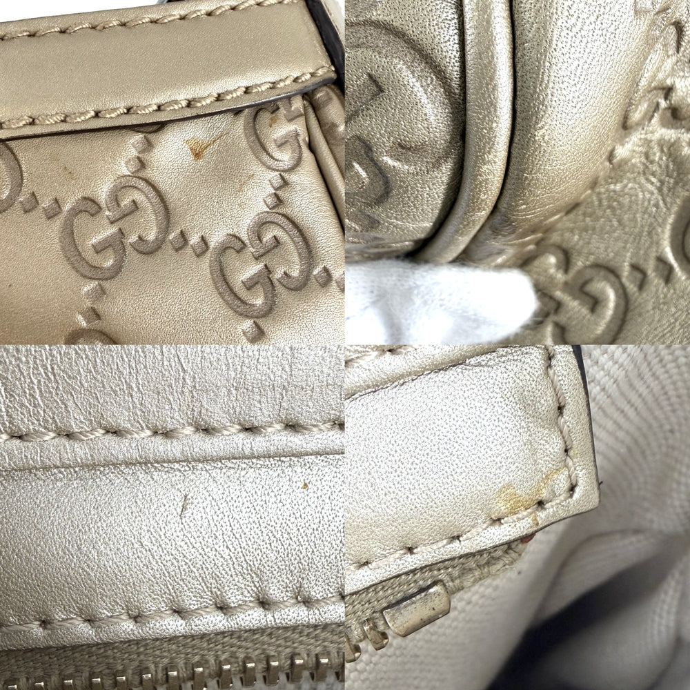 GUCCI グッチ ハンドバッグ スーキー グッチシマ メタリック ホーボーバッグ トートバッグ 296834 レザー ゴールド ゴールド金具 レディース【中古品】