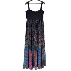 CHANEL シャネル ワンピース ロングスカート ココマーク アパレル 服 36 ブラック 黒 マルチカラー 春 夏 シルク レディース【中古品】