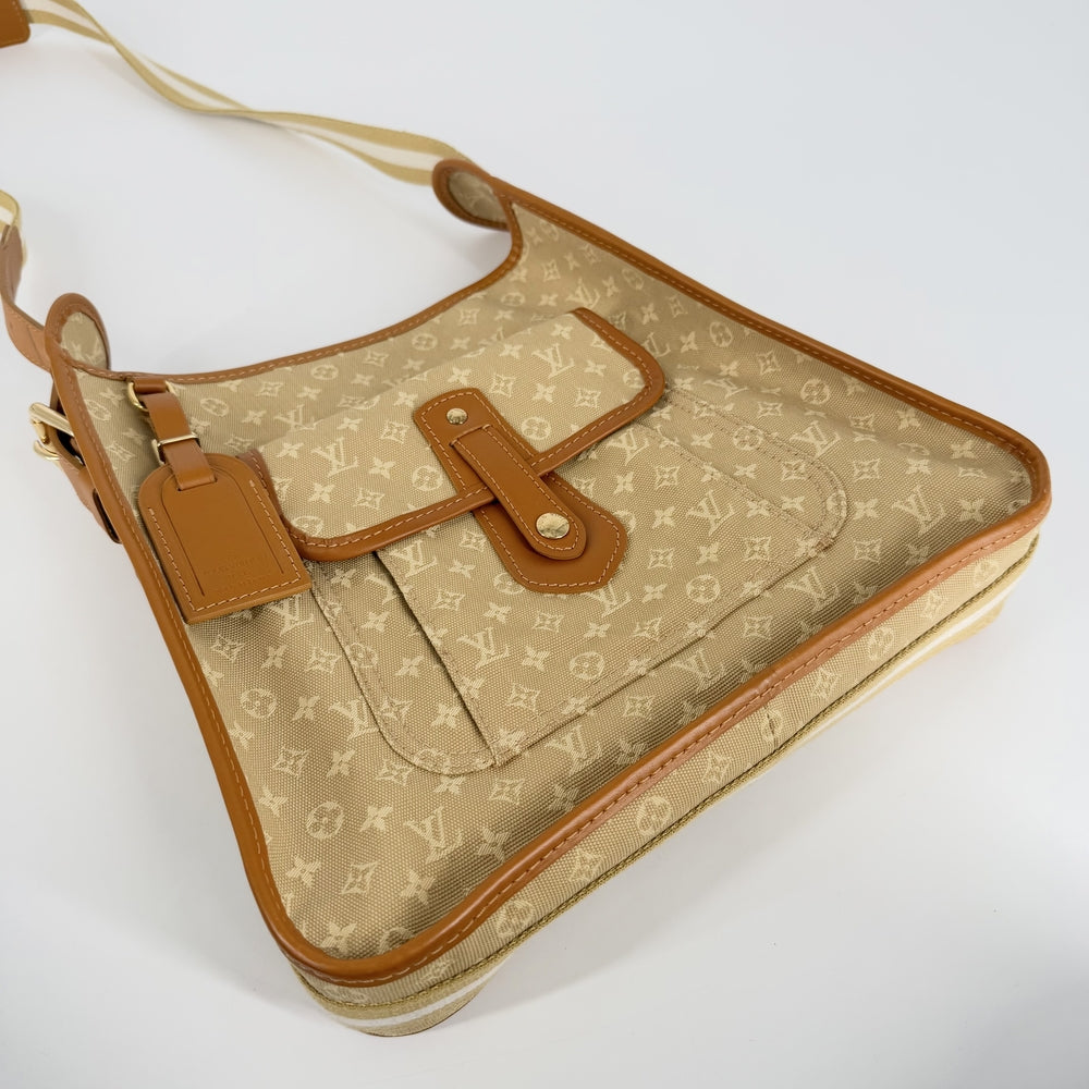 LOUIS VUITTON ルイヴィトン ショルダーバッグ モノグラムミニ ブザス マリーケイト M92323 キャンバス レザー ベージュ ゴールド金具 レディース【中古品】