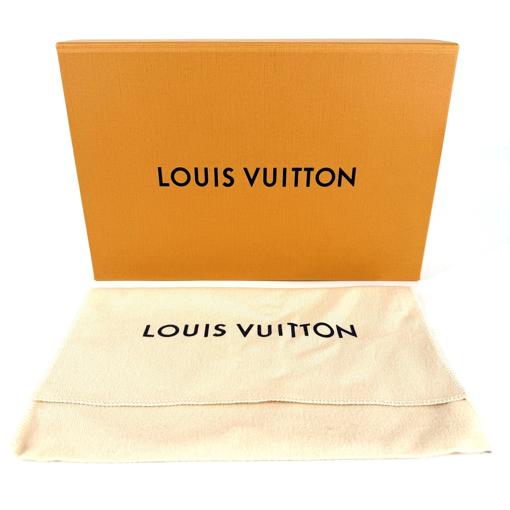 LOUIS VUITTON ルイヴィトン ポーチ モノグラムシャドウ レースアップ ショルダーバッグ M12601 レザー ブラック 黒 ブラック金具 メンズ【中古品】