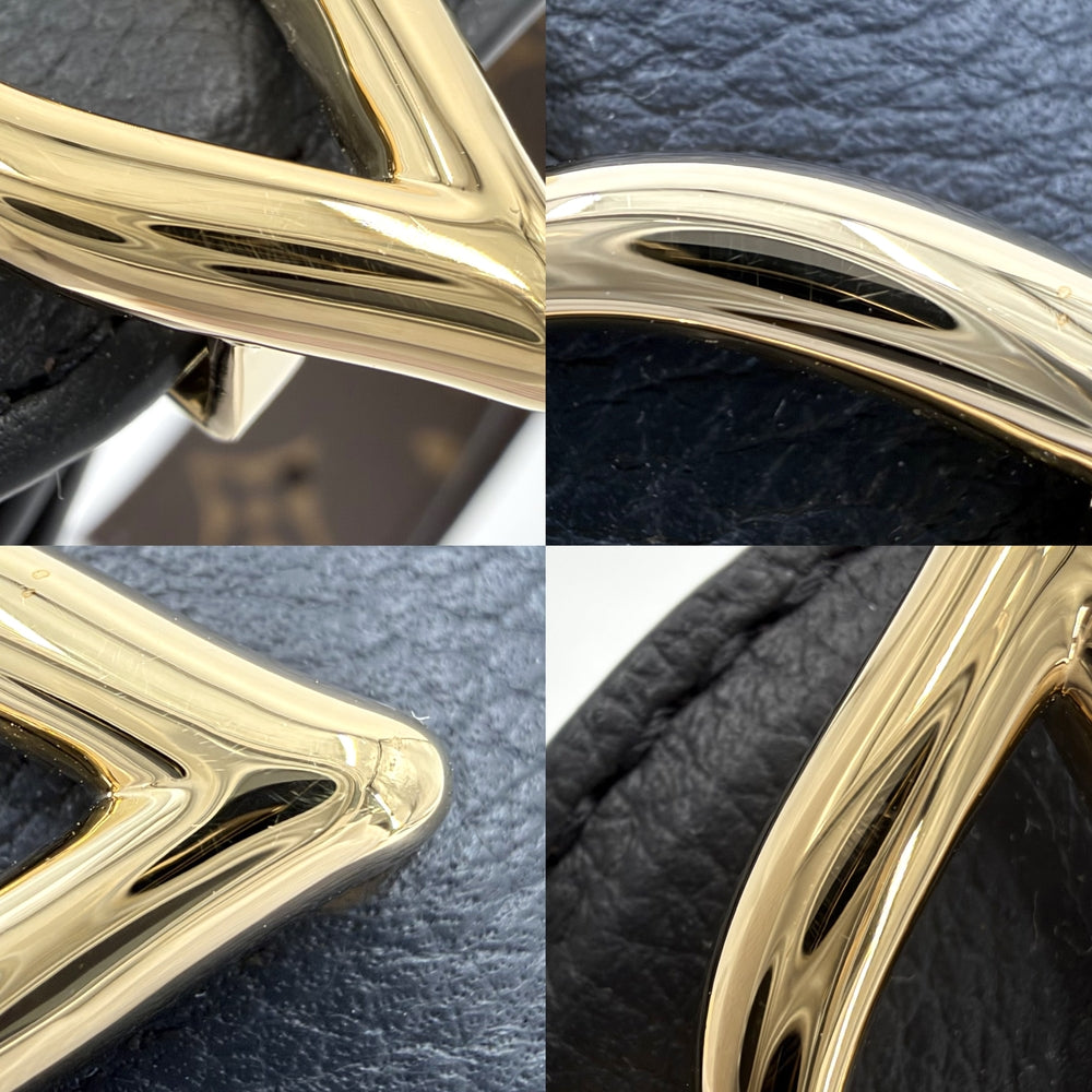 LOUIS VUITTON ルイヴィトン ベルト モノグラム スリムフラワー リバーシブル ファッションアイテム 90/36 M8899 レザー ブラック 黒 ブラウン 茶 ゴールド金具 メンズ【中古品】