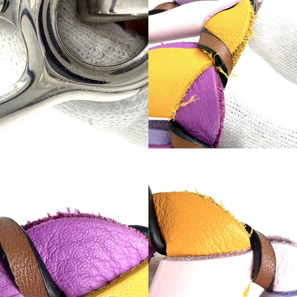 LOEWE ロエベ ファッション雑貨 ショルダーストラップ アナグラム ファッションアイテム レザー マルチカラー シルバー金具 レディース【中古品】